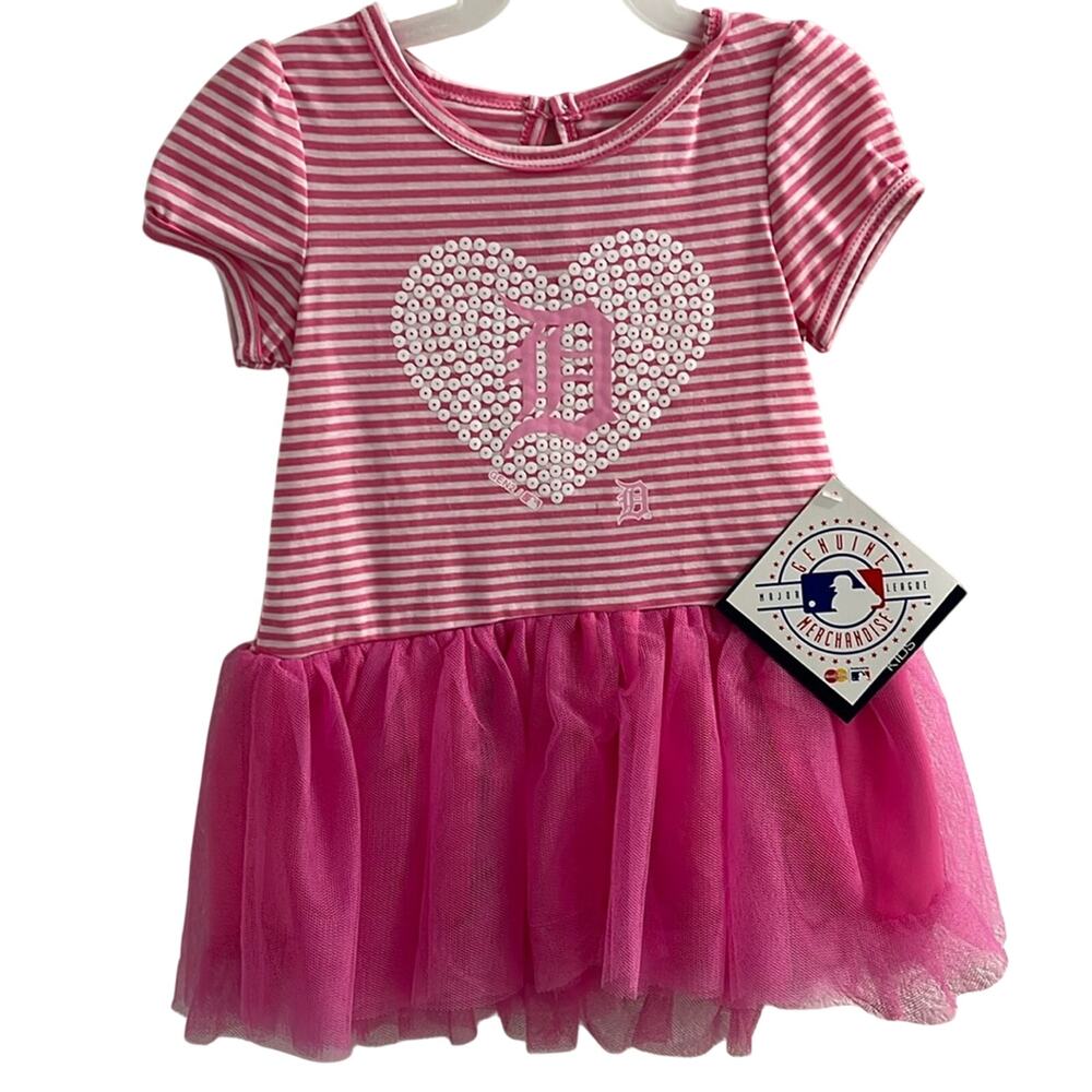 Genuine Merchendise Detroit Tigers Toddler PINK CELEBRATION TUTU DRESS 18M - Picture 2 of 5